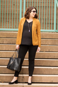 camel colored preppy blazer