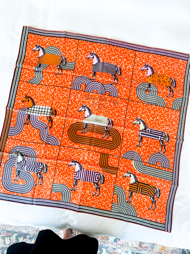 9 Ways to Wear an Hermes Scarf  Silk scarf outfit, Scarf outfit, Hermes  scarf